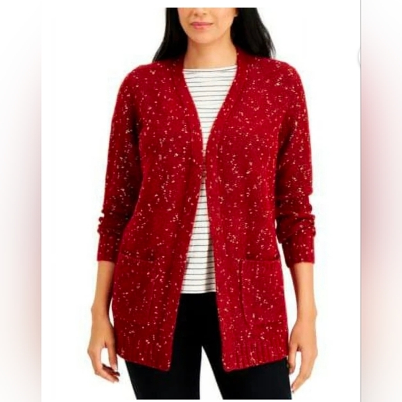 Alfani Sweaters - EUC Shimmery Open Front Cardigan